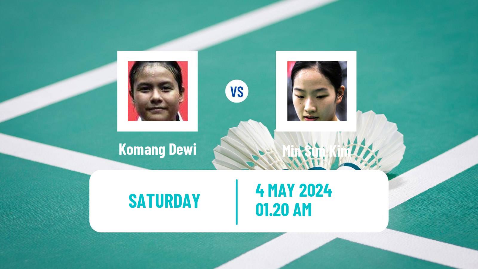 Badminton BWF Uber Cup Women Komang Dewi - Min Sun Kim