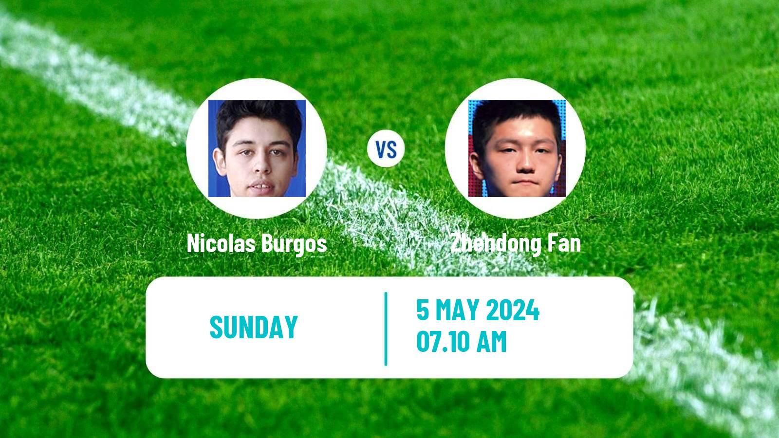 Table tennis Saudi Smash Men Nicolas Burgos - Zhendong Fan