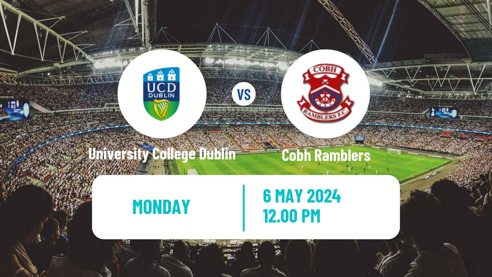 Soccer Irish Division 1 University College Dublin - Cobh Ramblers