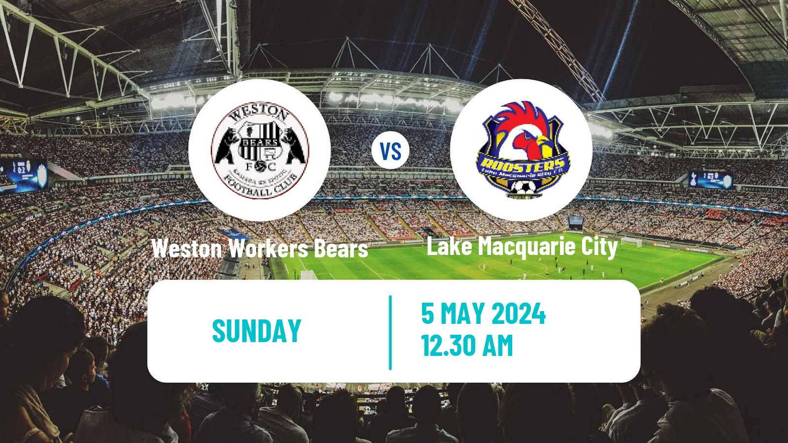 Soccer Australian NPL Northern NSW Weston Workers Bears - Lake Macquarie City