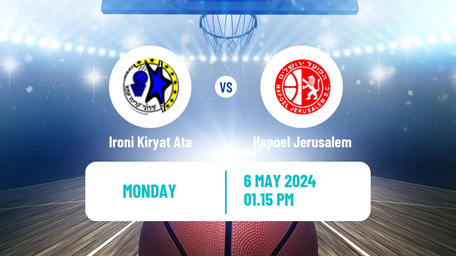 Basketball Israeli Basketball Super League Ironi Kiryat Ata - Hapoel Jerusalem