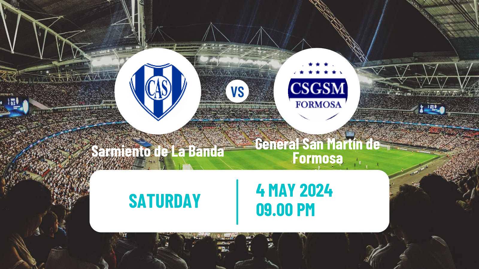 Soccer Argentinian Torneo Federal Sarmiento de La Banda - General San Martín de Formosa