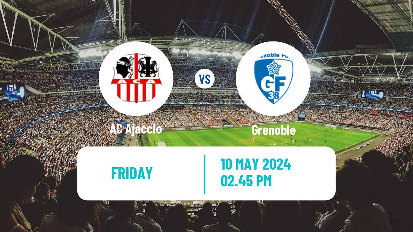 Soccer French Ligue 2 Ajaccio - Grenoble