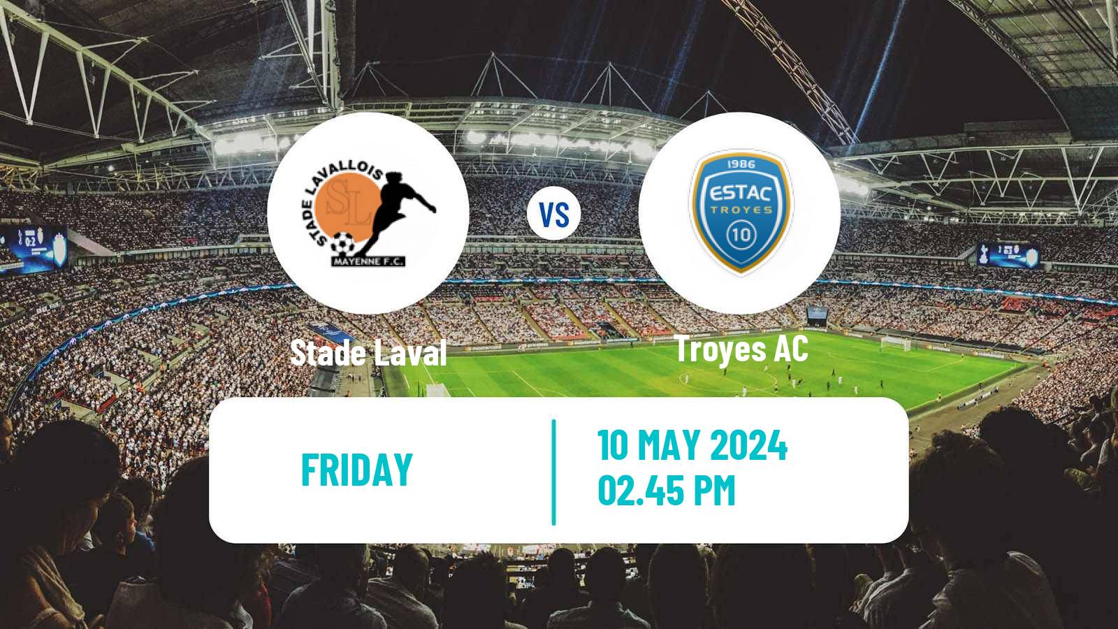 Soccer French Ligue 2 Laval - Troyes