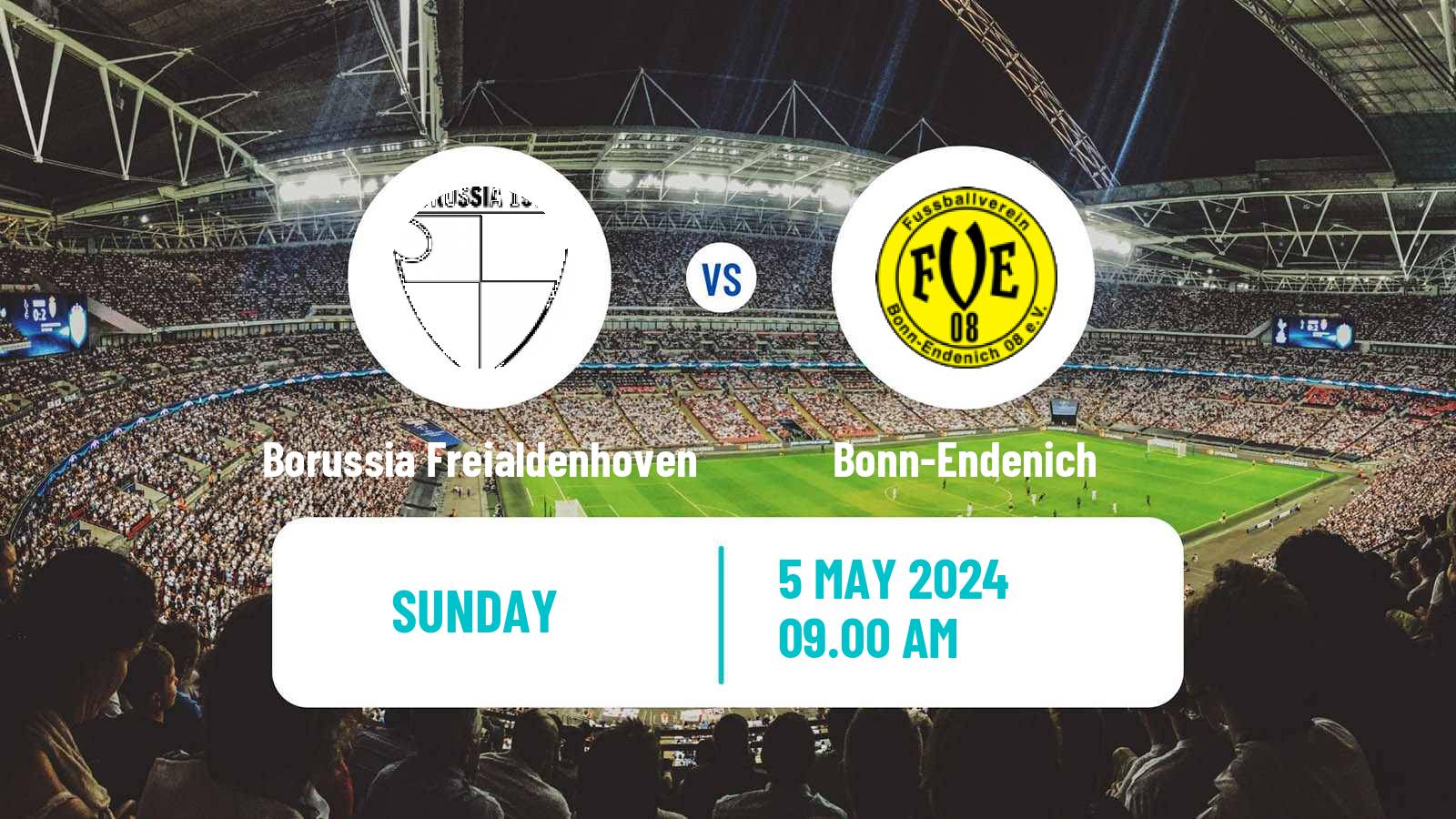 Soccer German Oberliga Mittelrhein Borussia Freialdenhoven - Bonn-Endenich