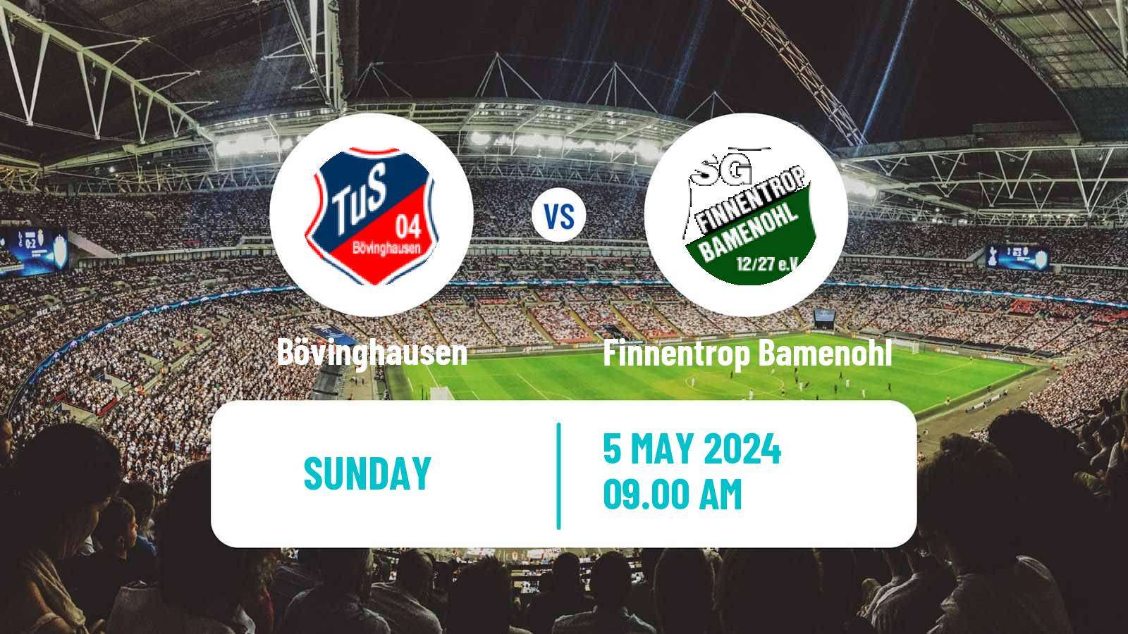 Soccer German Oberliga Westfalen Bövinghausen - Finnentrop Bamenohl