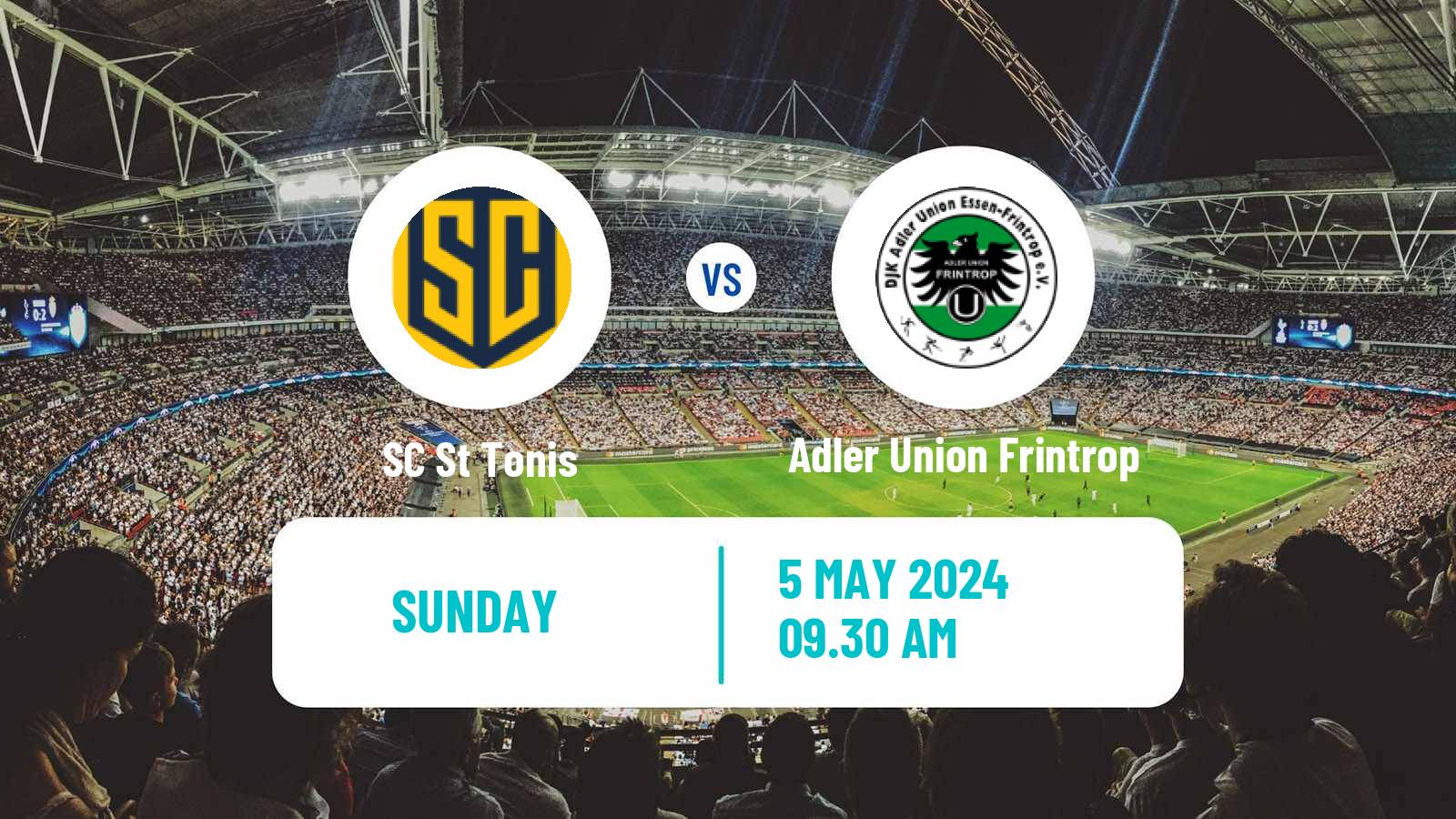 Soccer German Oberliga Niederrhein St Tonis - Adler Union Frintrop