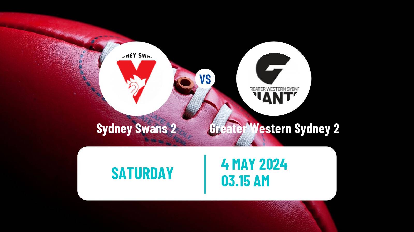 Aussie rules VFL Sydney Swans 2 - Greater Western Sydney 2