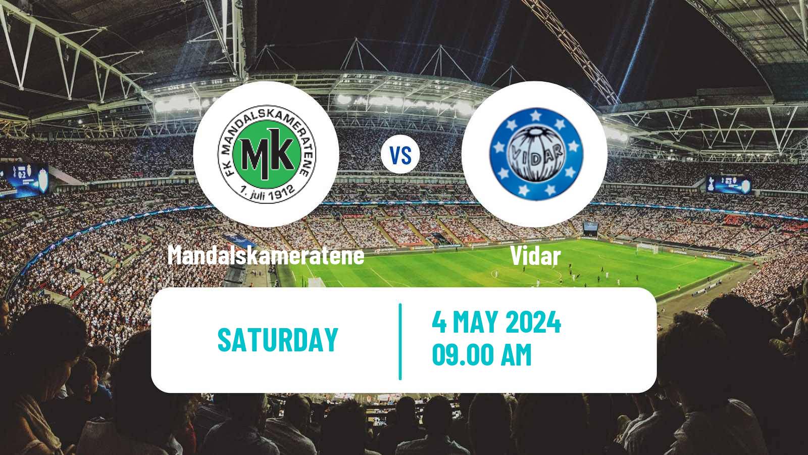 Soccer Norwegian Division 3 - Group 2 Mandalskameratene - Vidar