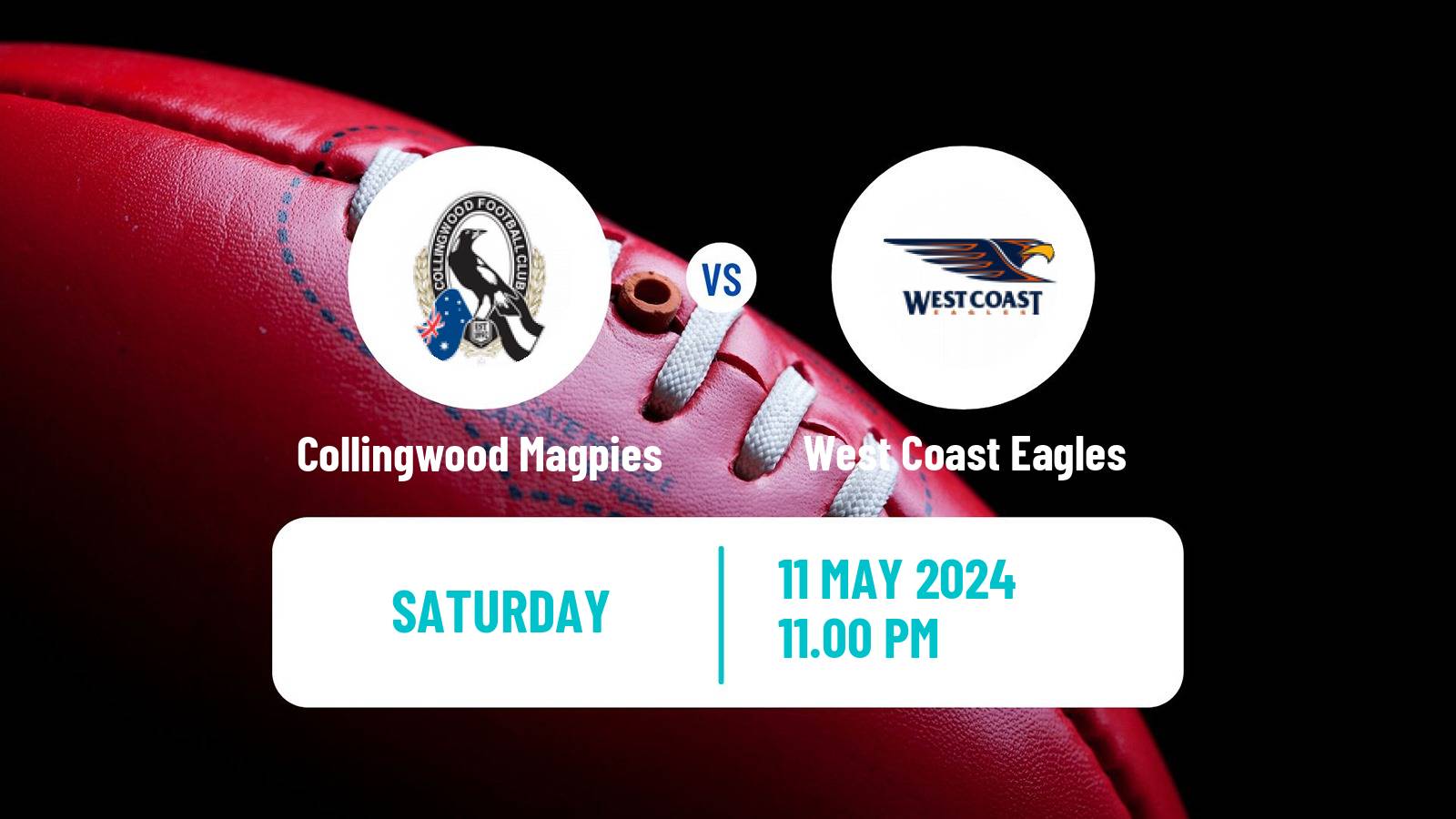 Aussie rules AFL Collingwood Magpies - West Coast Eagles
