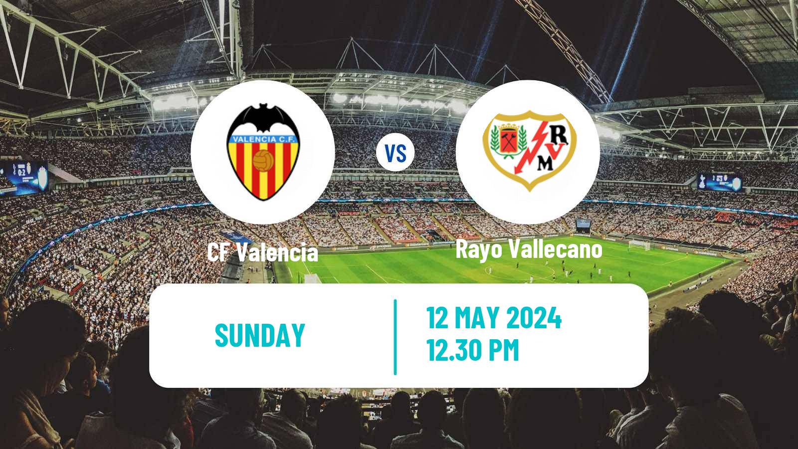 Soccer Spanish LaLiga Valencia - Rayo Vallecano