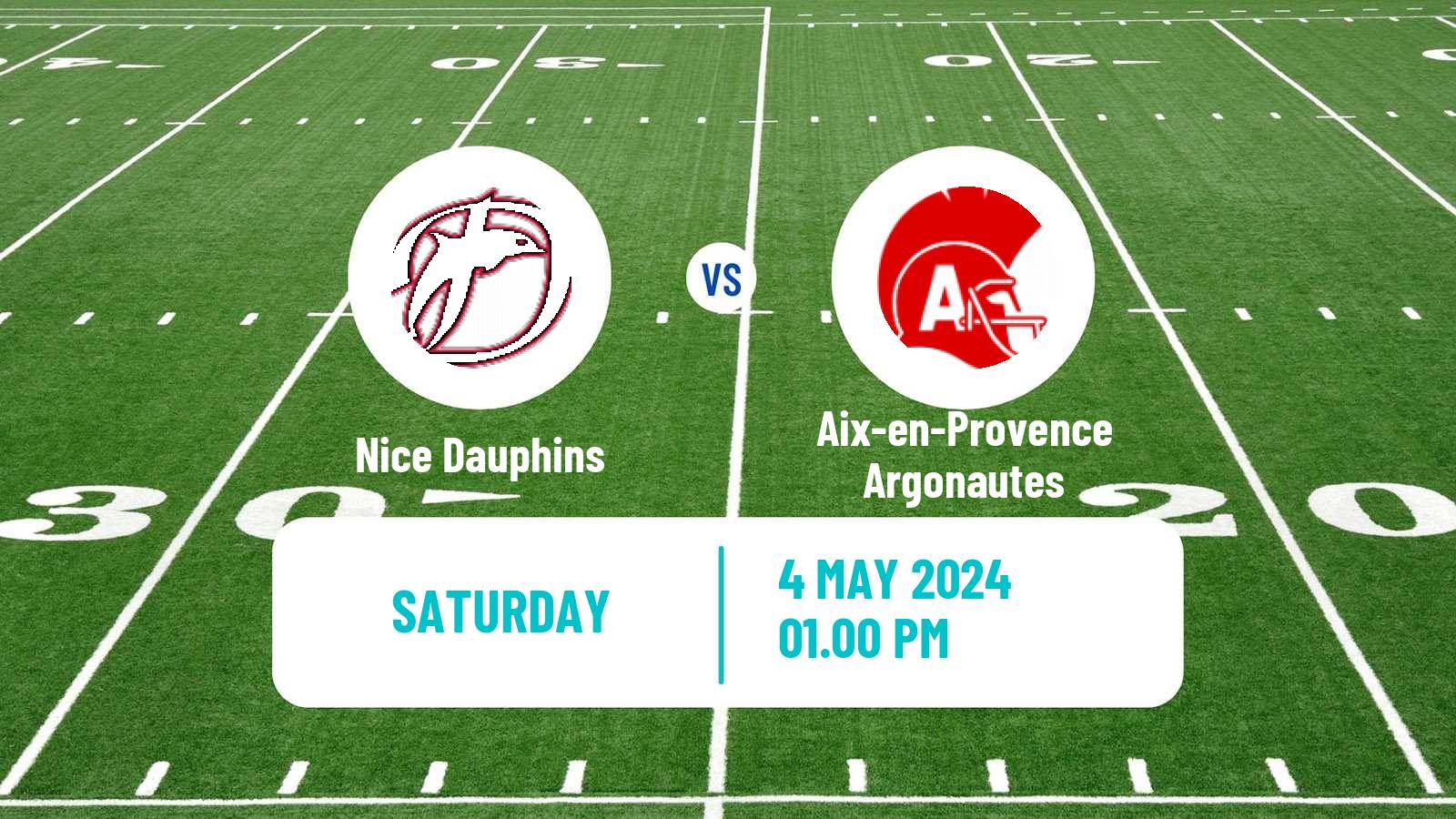 American football French Championnat Elite American Football Nice Dauphins - Aix-en-Provence Argonautes