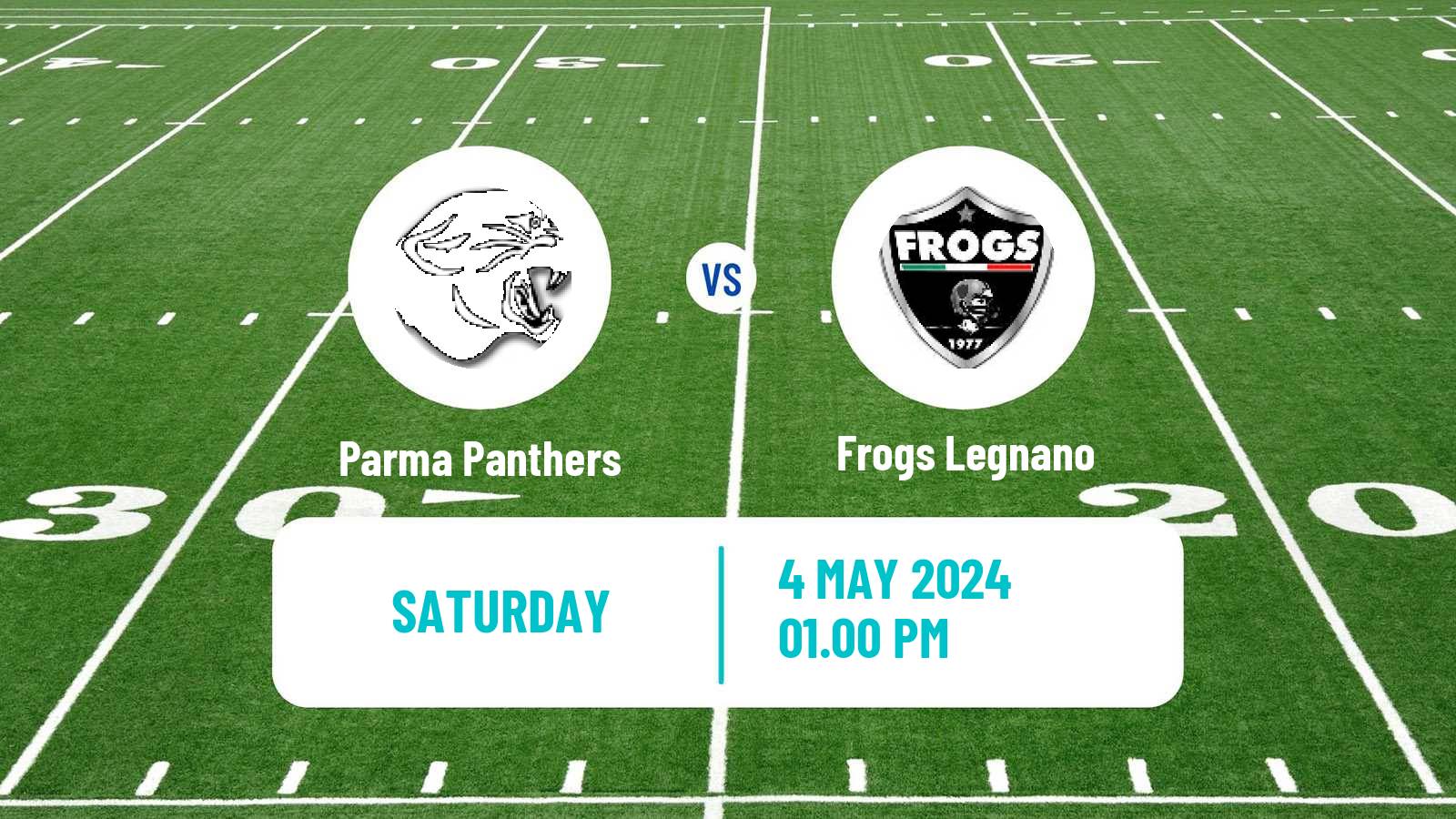 American football Italian IFL Parma Panthers - Frogs Legnano