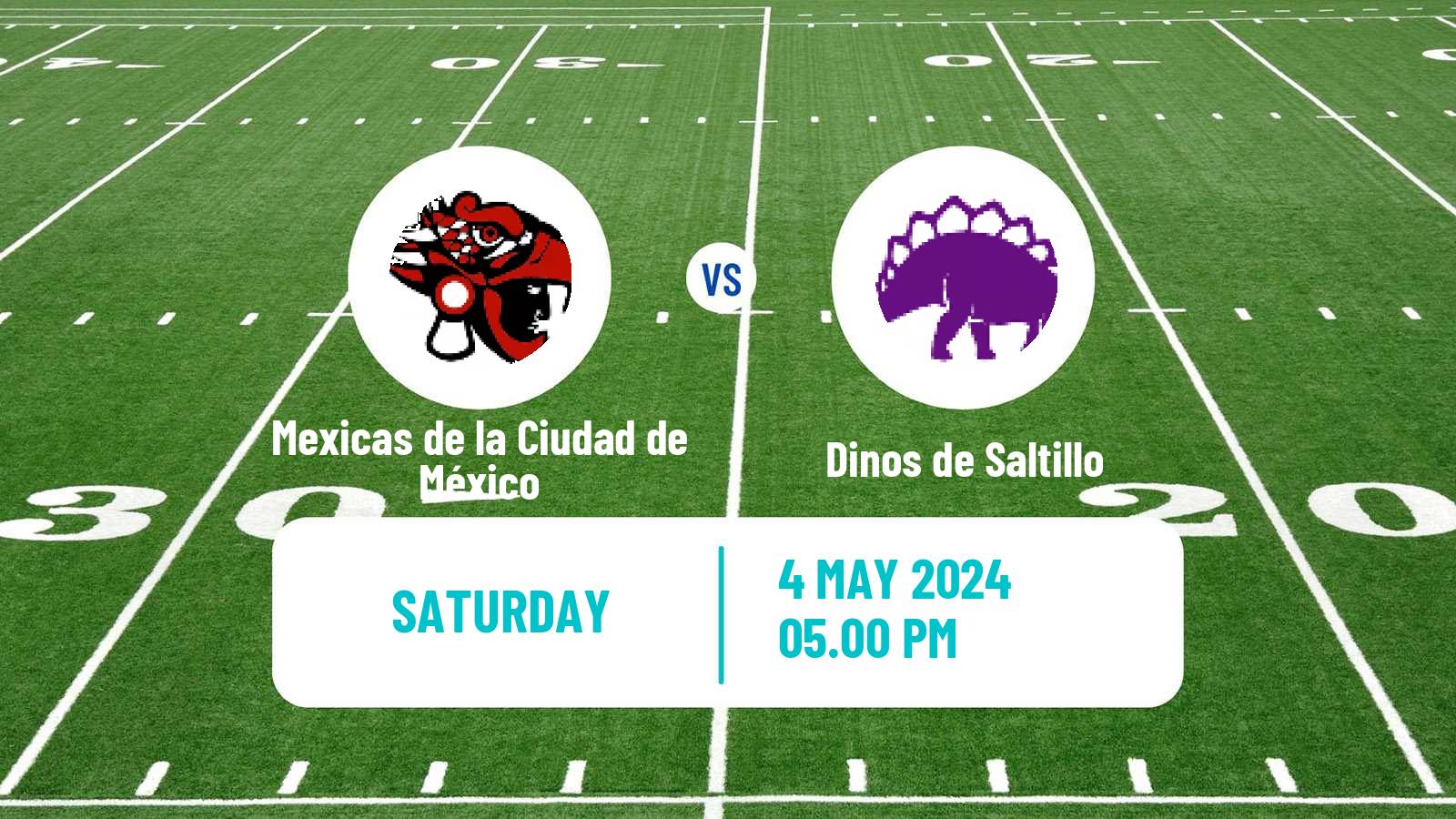 American football Mexican LFA Mexicas de la Ciudad de México - Dinos de Saltillo