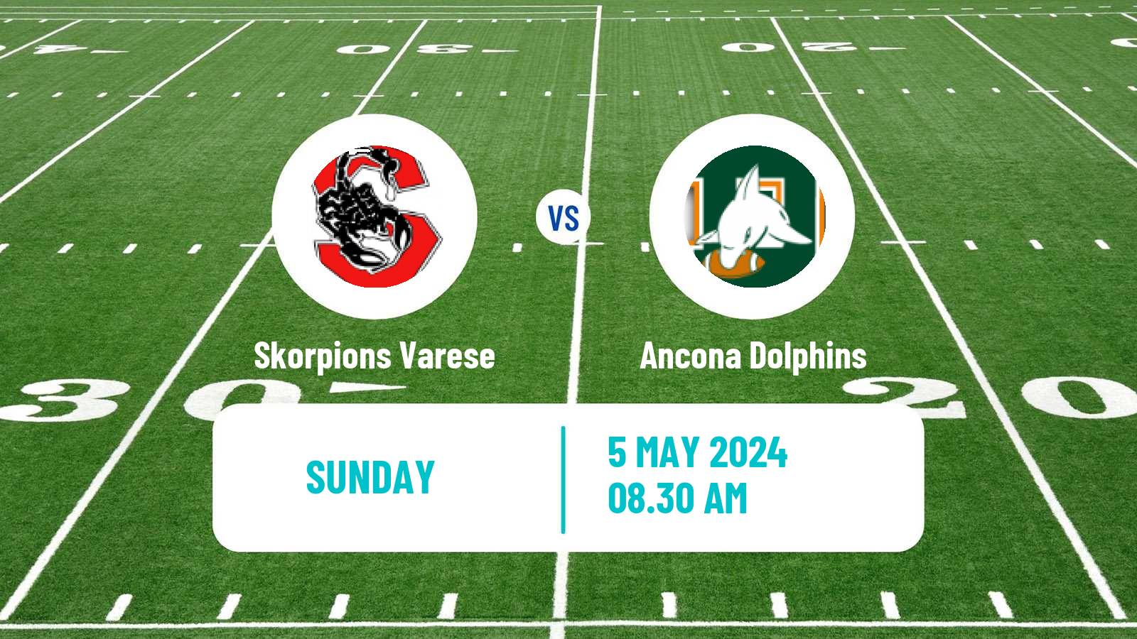 American football Italian IFL Skorpions Varese - Ancona Dolphins