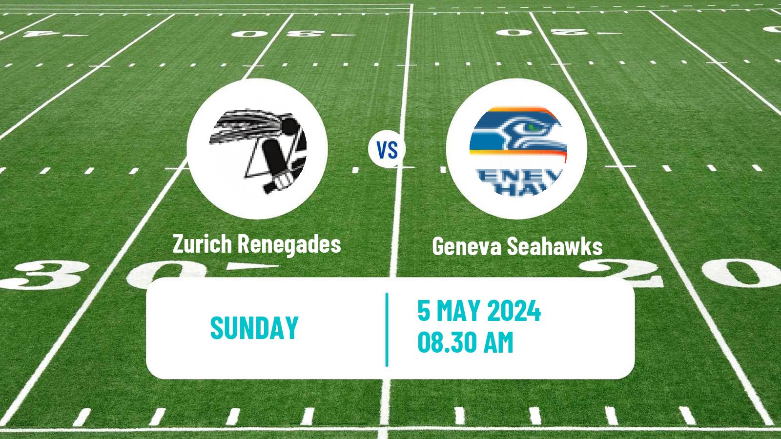 American football Swiss NLA American Football Zurich Renegades - Geneva Seahawks