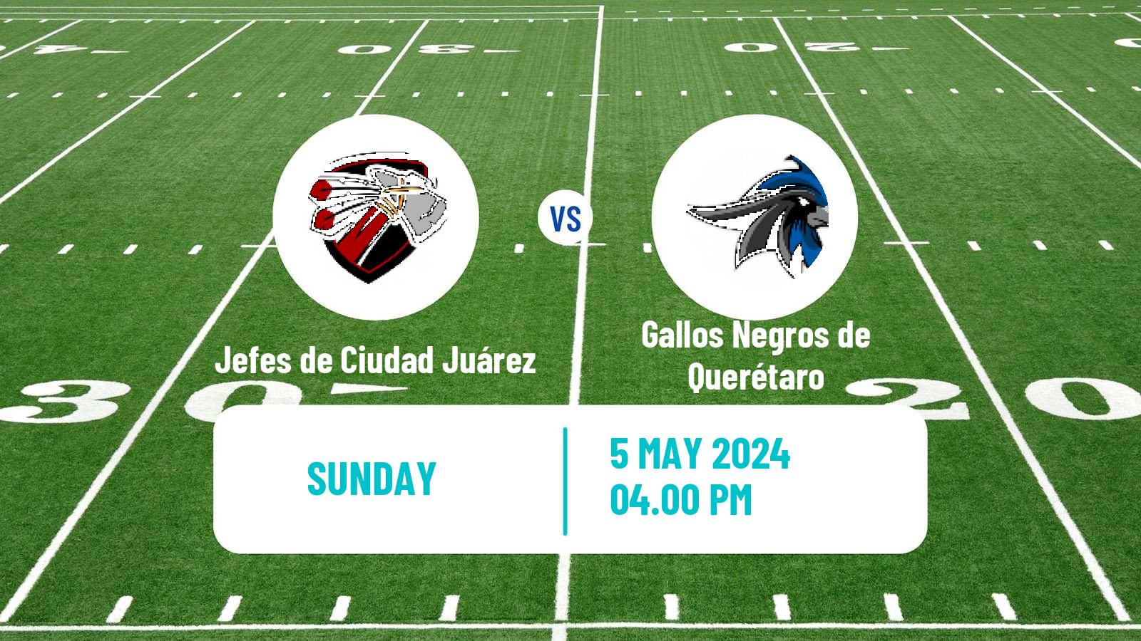 American football Mexican LFA Jefes de Ciudad Juárez - Gallos Negros de Querétaro