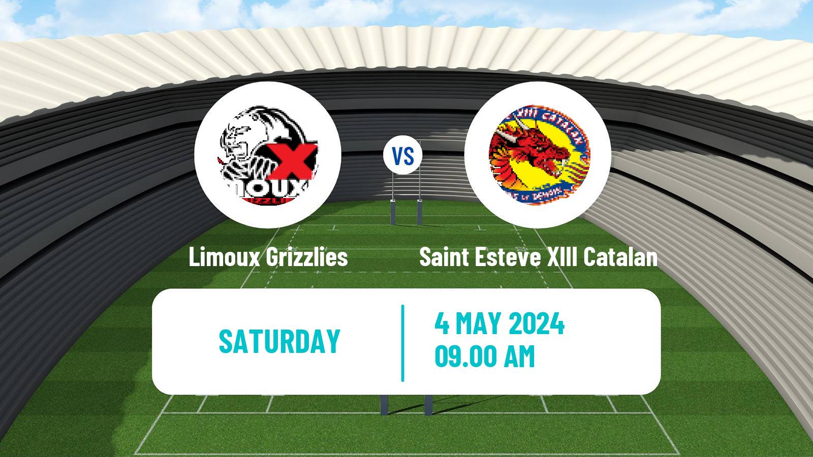 Rugby league French Elite 1 Rugby League Limoux Grizzlies - Saint Esteve XIII Catalan