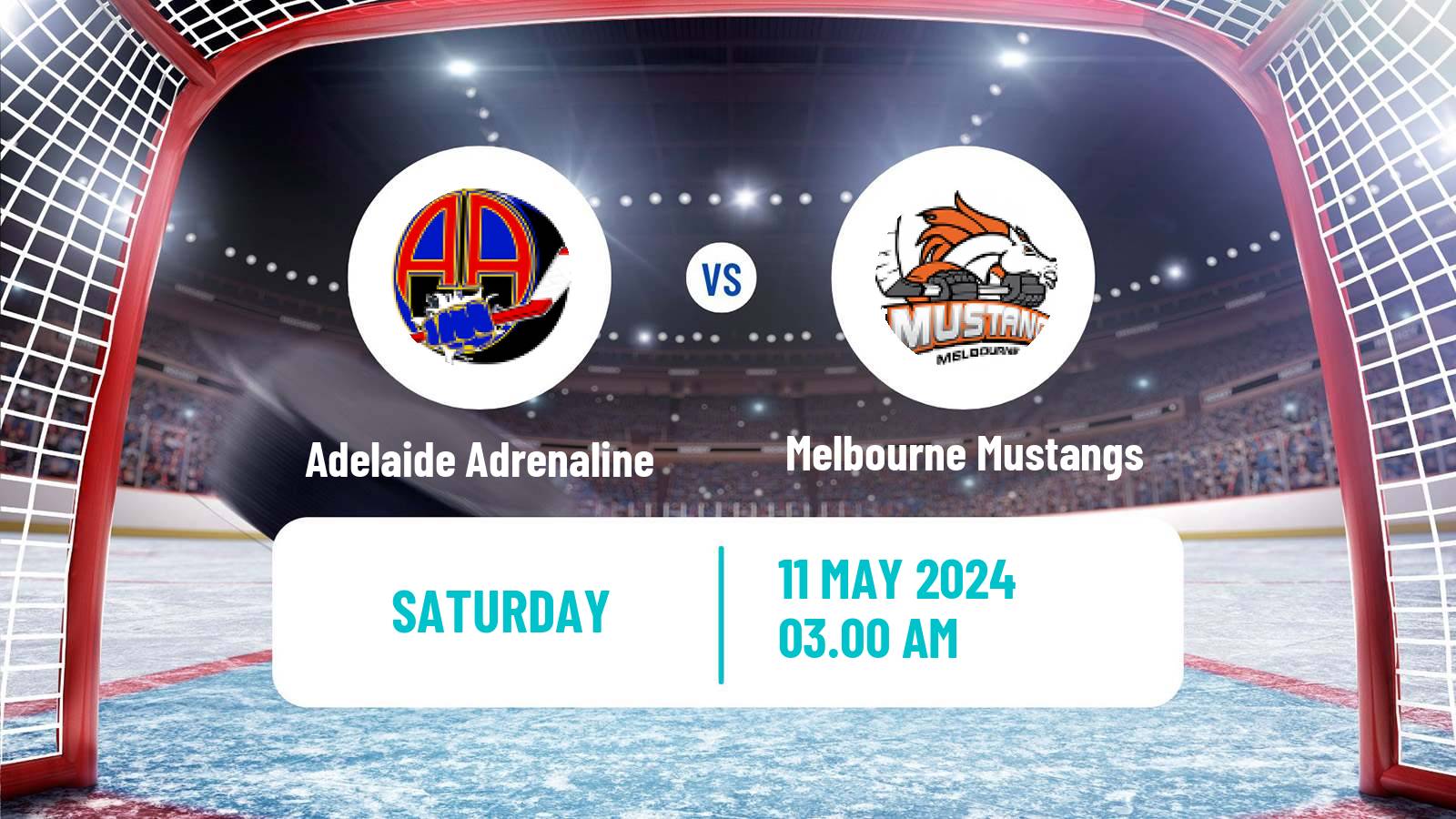 Hockey Australian Ice Hockey League Adelaide Adrenaline - Melbourne Mustangs