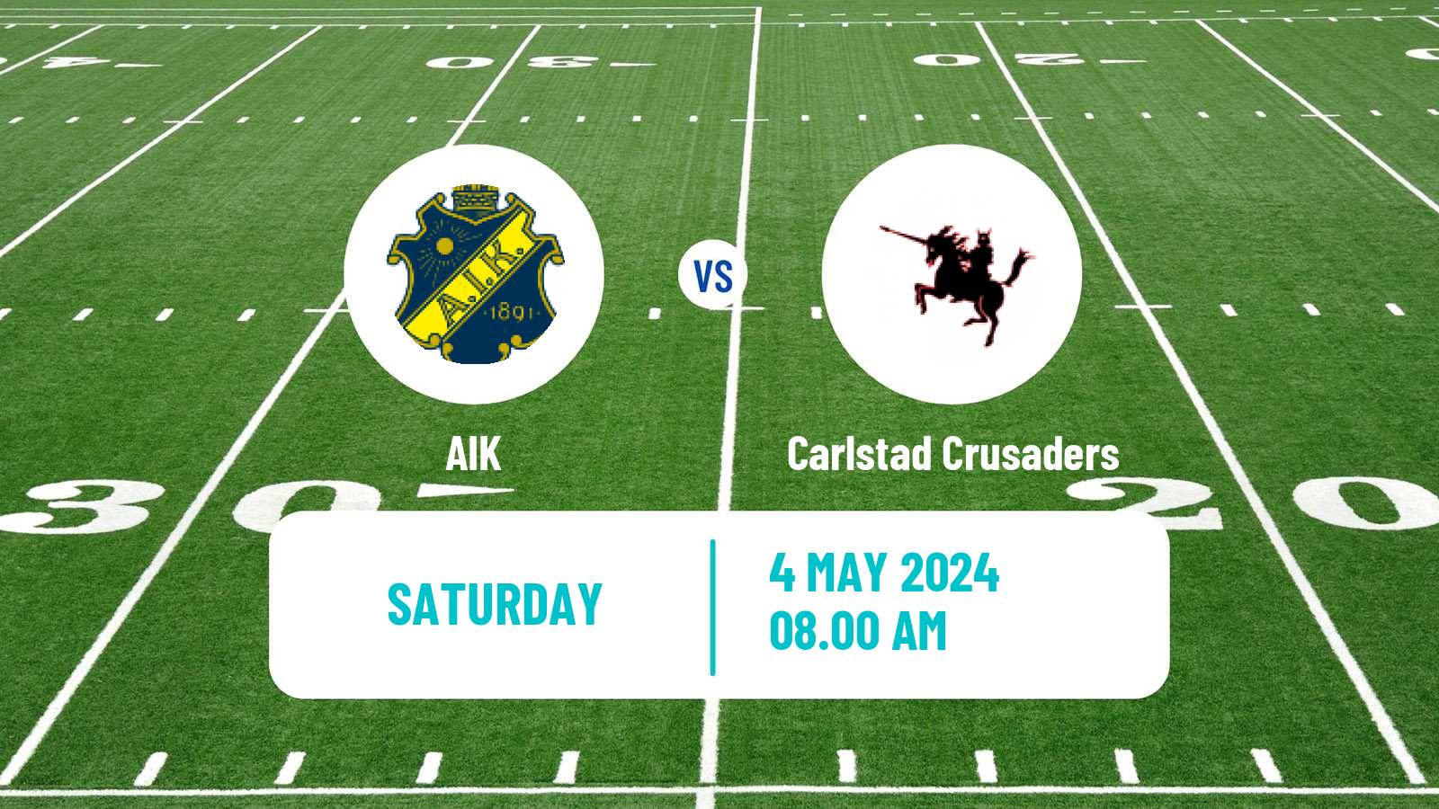 American football Swedish Superserien American Football AIK - Carlstad Crusaders
