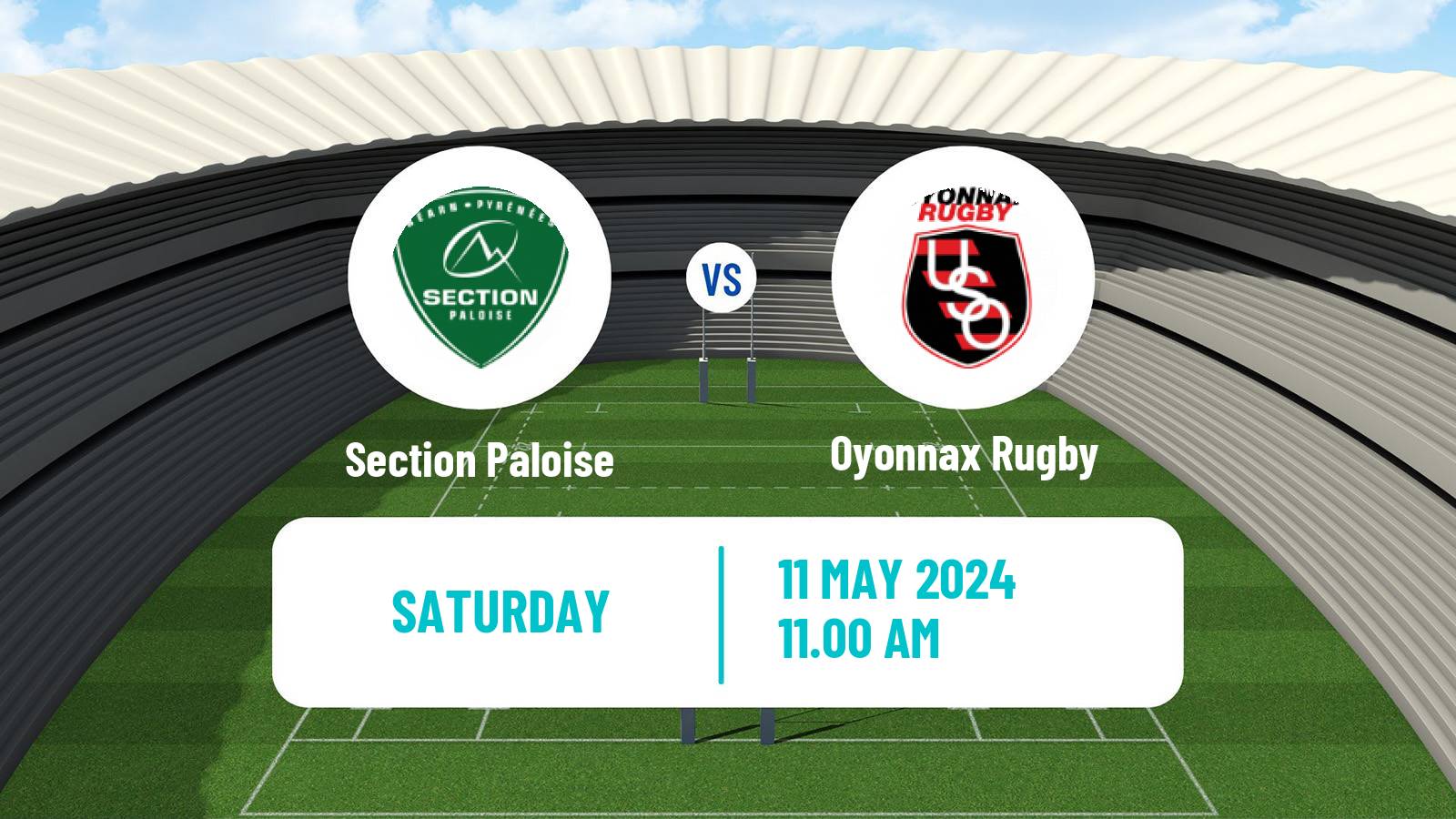 Rugby union French Top 14 Section Paloise - Oyonnax Rugby
