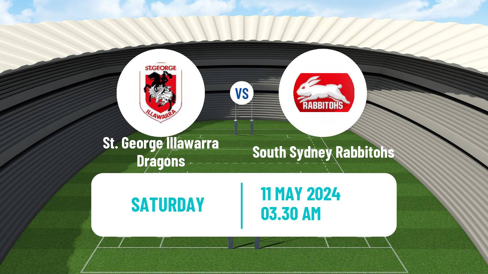 Rugby league Australian NRL St. George Illawarra Dragons - South Sydney Rabbitohs
