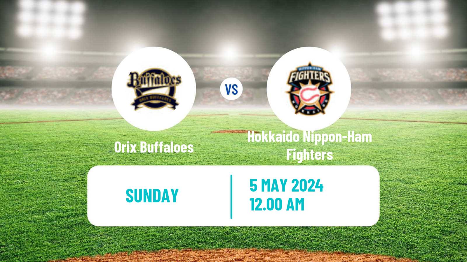 Baseball NPB Orix Buffaloes - Hokkaido Nippon-Ham Fighters