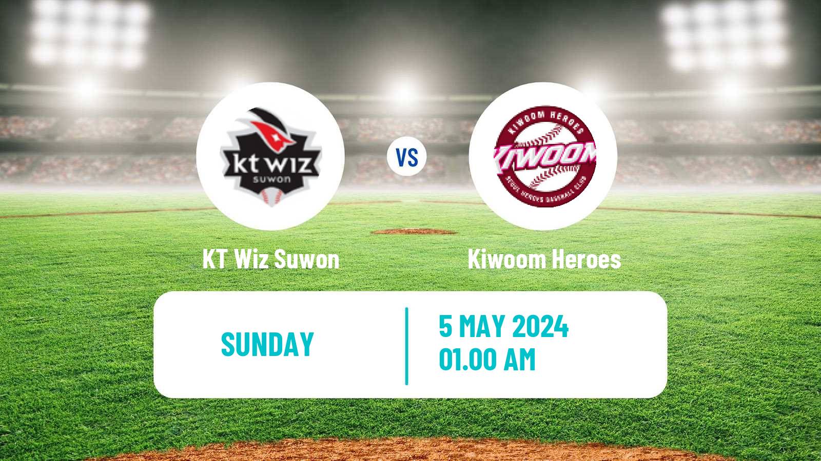 Baseball KBO KT Wiz Suwon - Kiwoom Heroes
