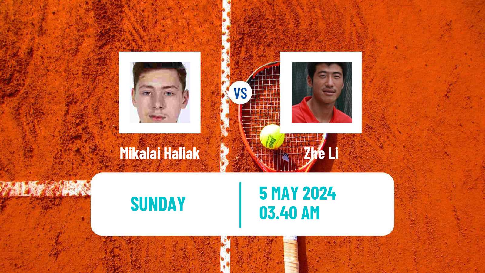 Tennis Wuxi Challenger Men Mikalai Haliak - Zhe Li