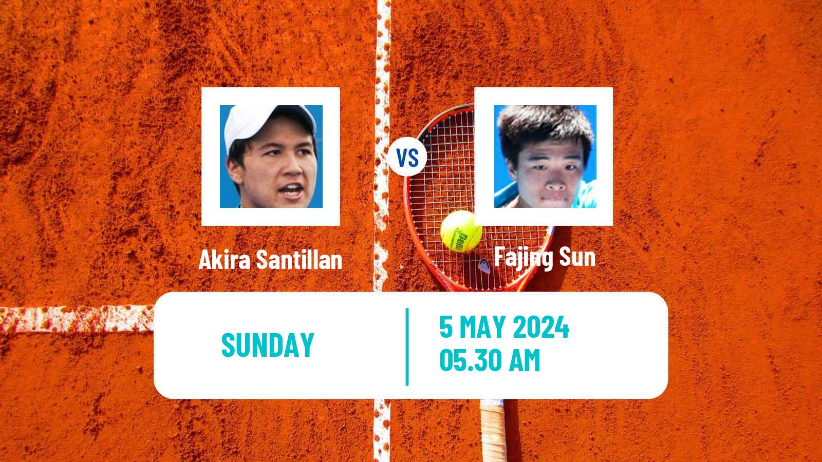 Tennis Wuxi Challenger Men Akira Santillan - Fajing Sun