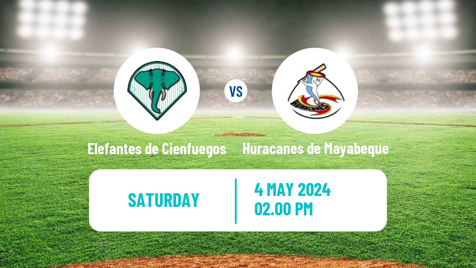 Baseball Cuba Serie Nacional Baseball Elefantes de Cienfuegos - Huracanes de Mayabeque