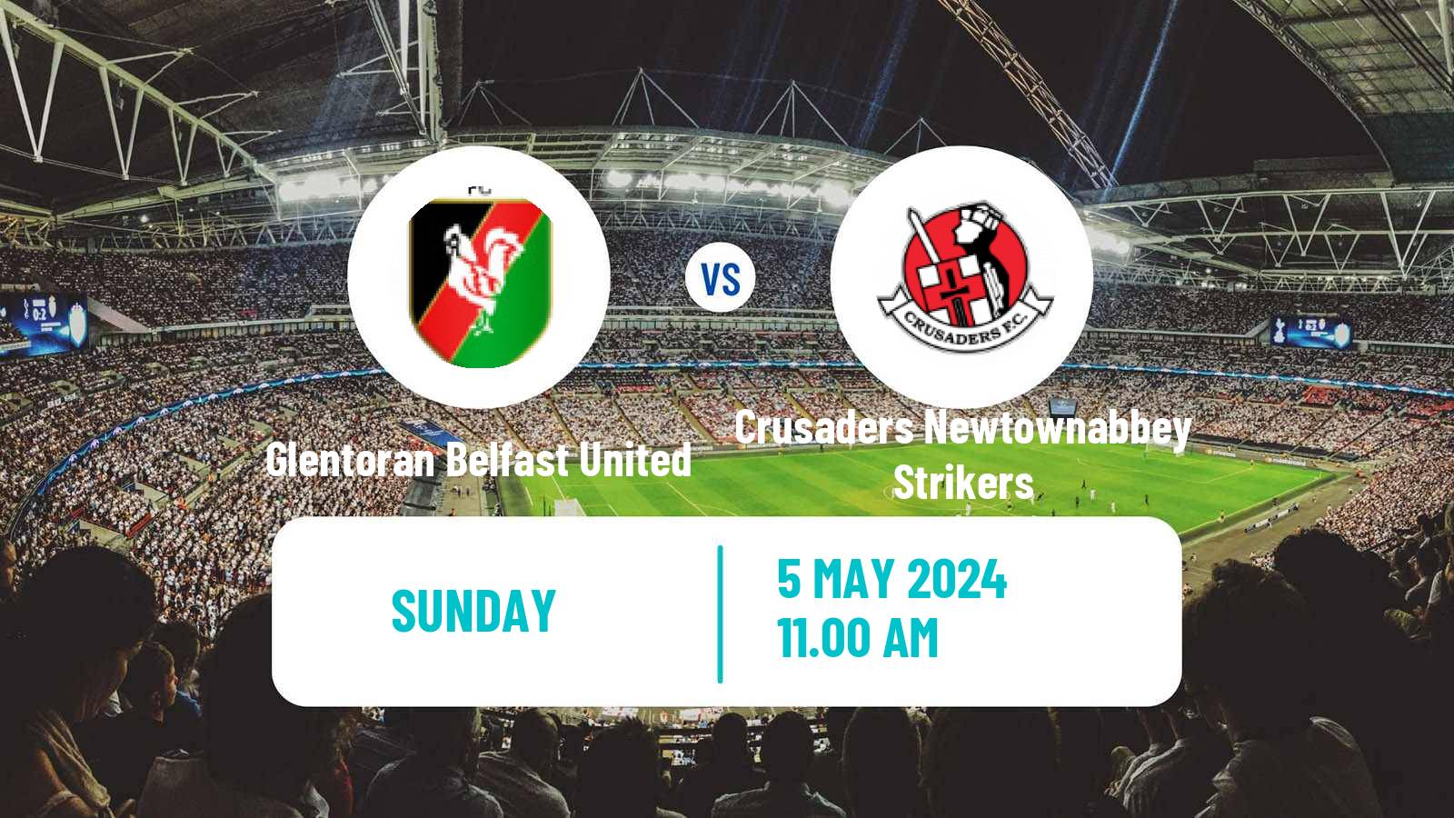 Soccer Northern Irish Premiership Women Glentoran Belfast United - Crusaders Newtownabbey Strikers