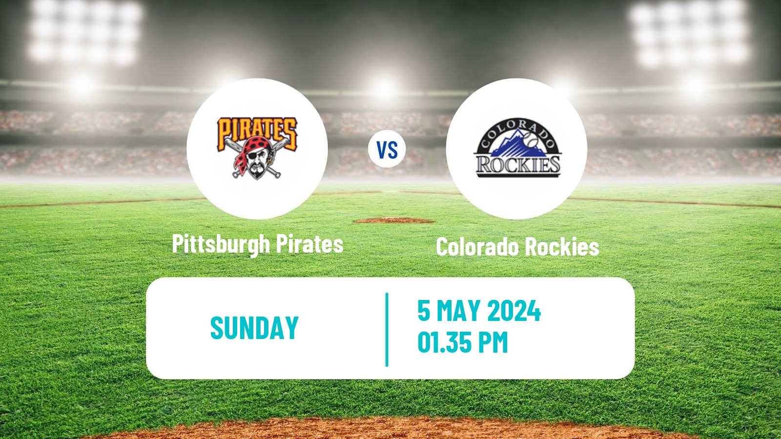 Baseball MLB Pittsburgh Pirates - Colorado Rockies