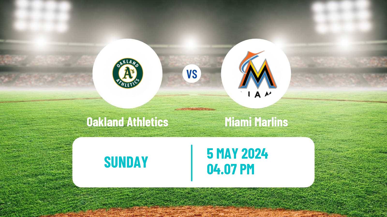 Baseball MLB Oakland Athletics - Miami Marlins