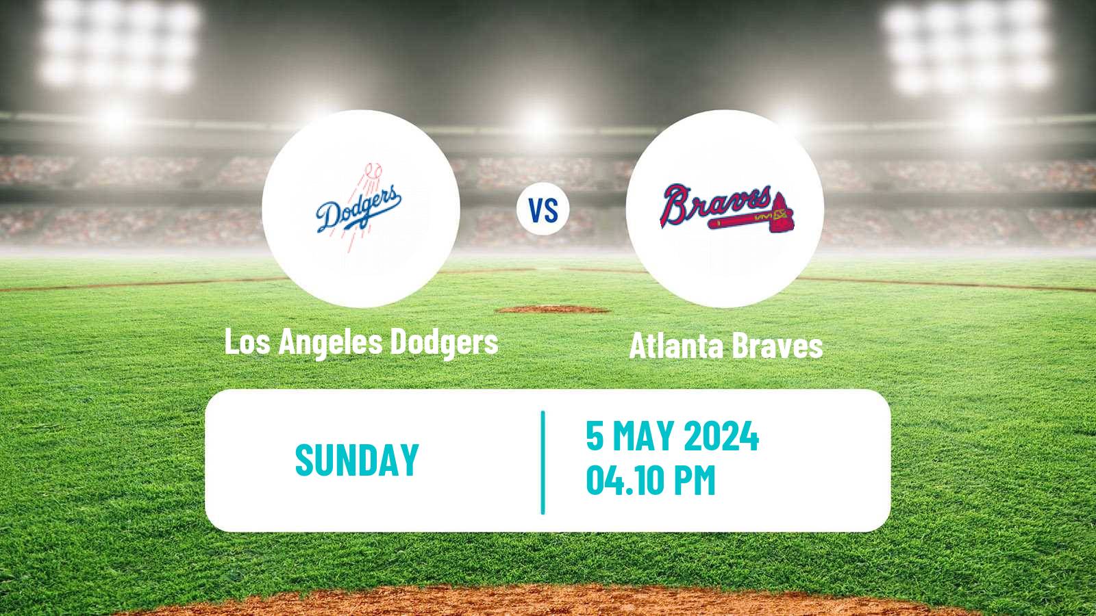 Baseball MLB Los Angeles Dodgers - Atlanta Braves