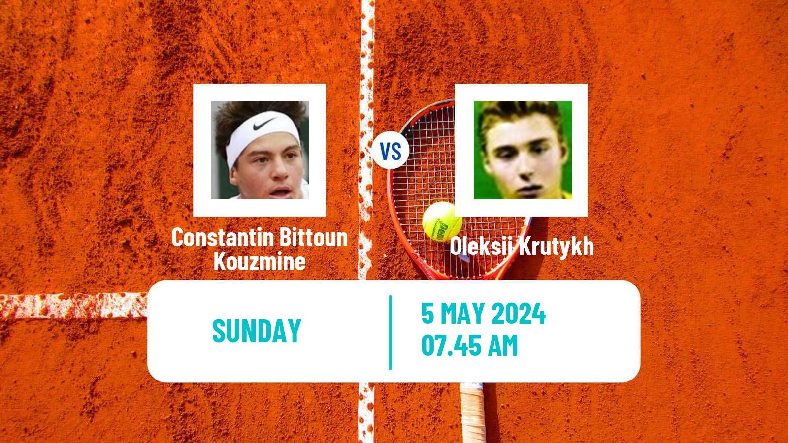 Tennis Prague Challenger Men Constantin Bittoun Kouzmine - Oleksii Krutykh