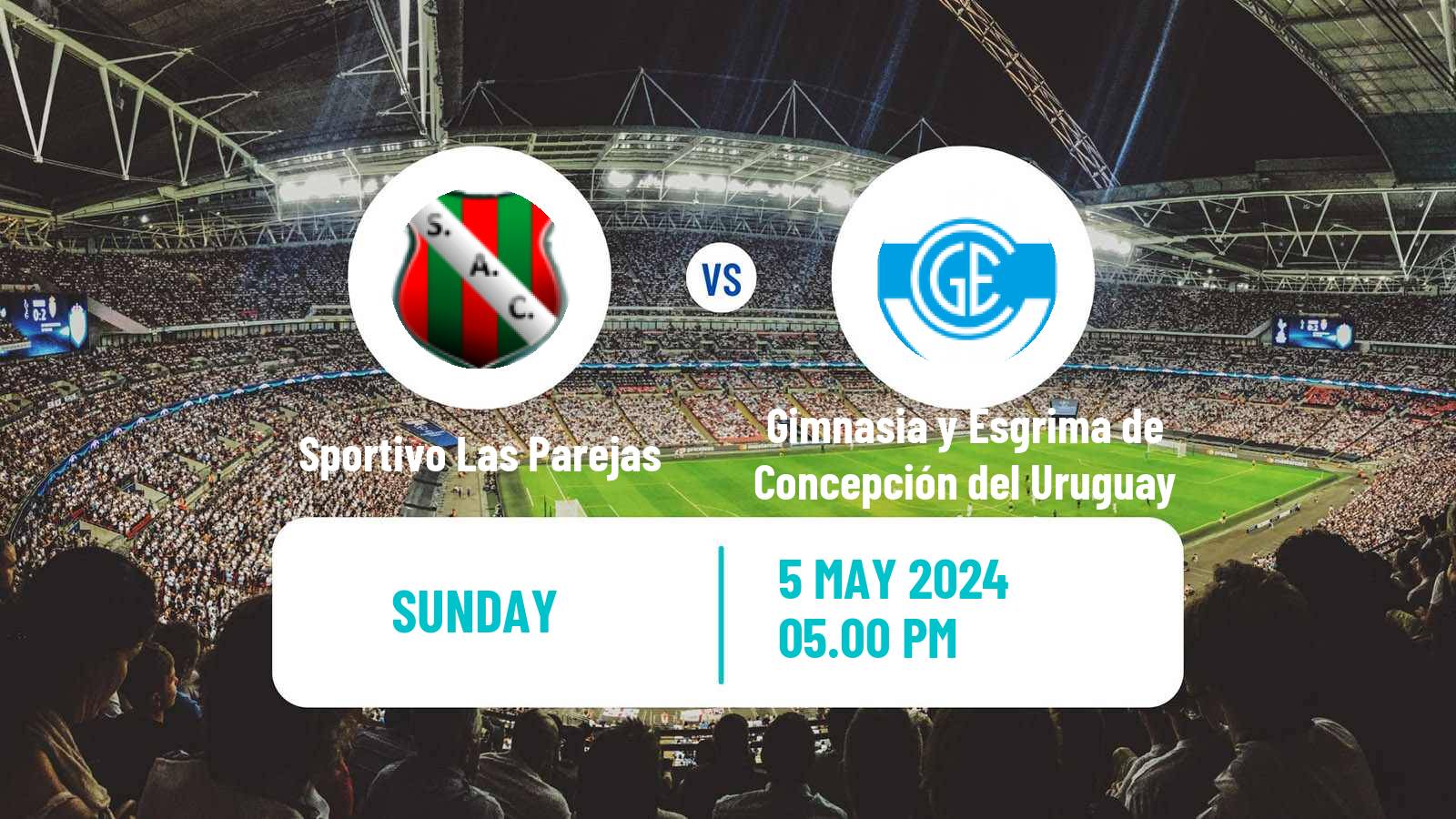 Soccer Argentinian Torneo Federal Sportivo Las Parejas - Gimnasia y Esgrima de Concepción del Uruguay