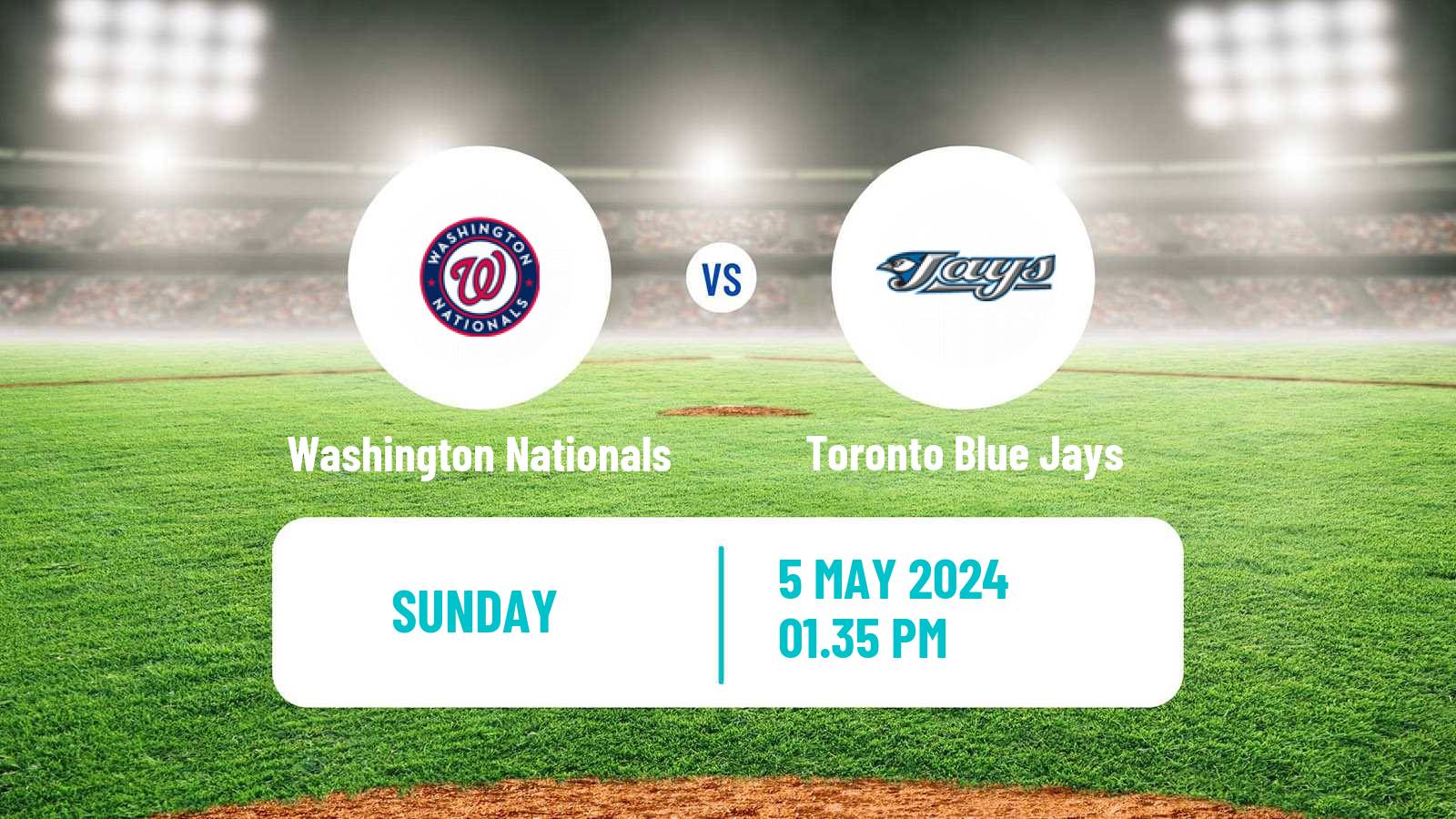 Baseball MLB Washington Nationals - Toronto Blue Jays