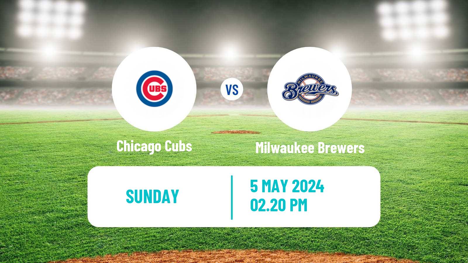 Baseball MLB Chicago Cubs - Milwaukee Brewers