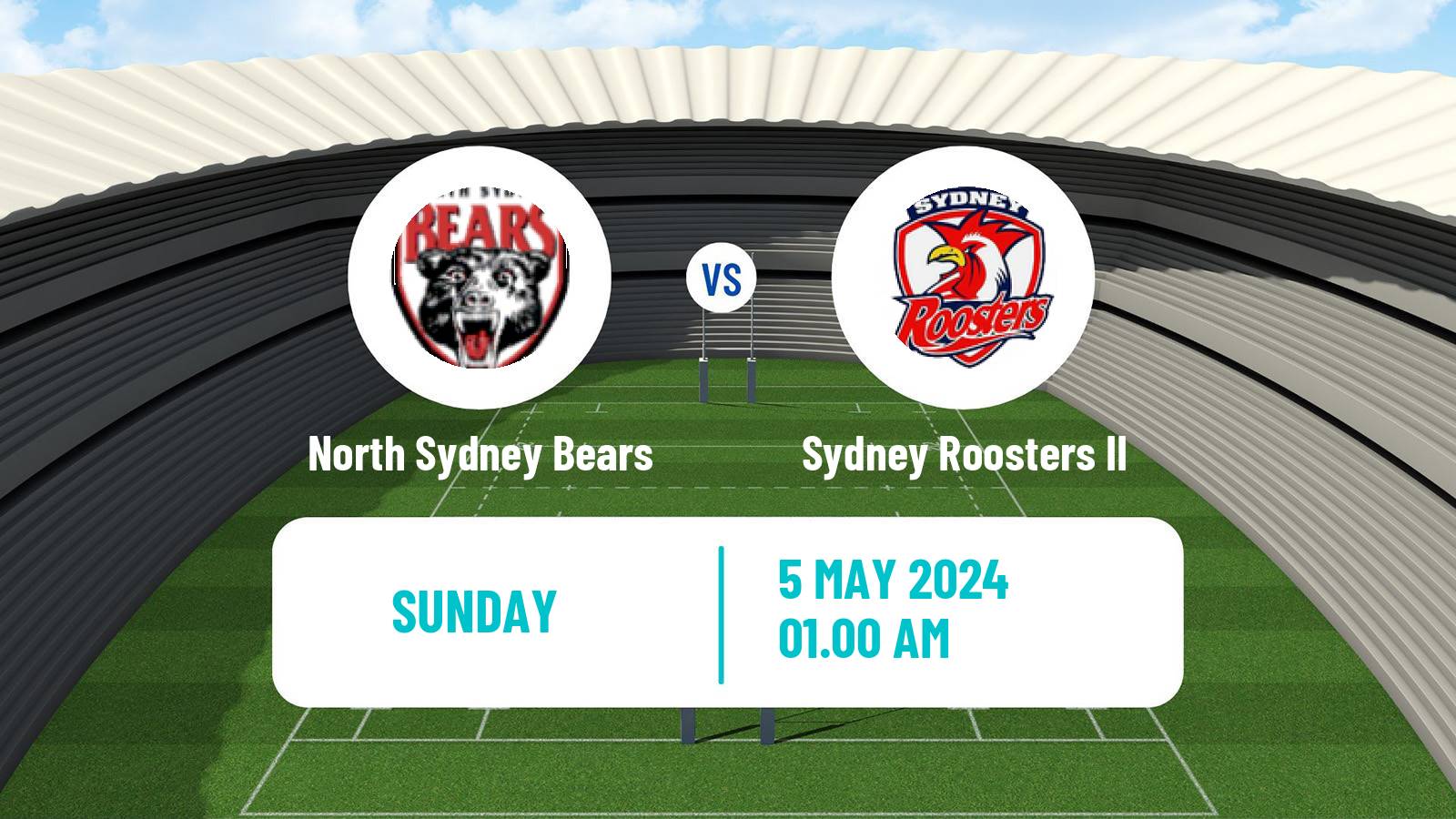 Rugby league Australian NSW Cup North Sydney Bears - Sydney Roosters II