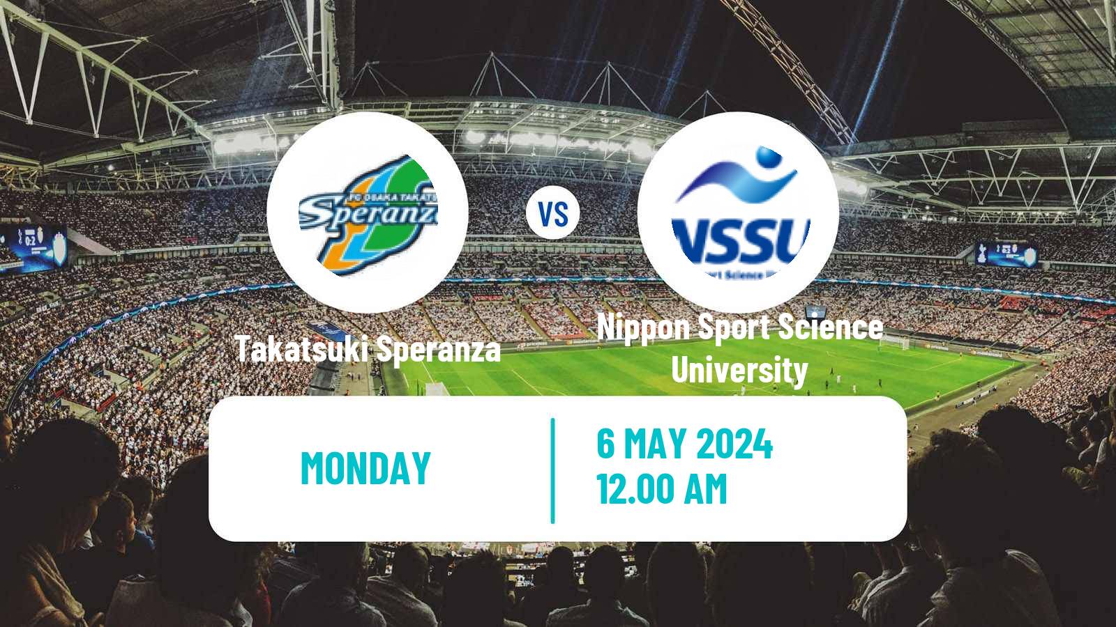 Soccer Japan Nadeshiko League Women Takatsuki Speranza - Nippon Sport Science University