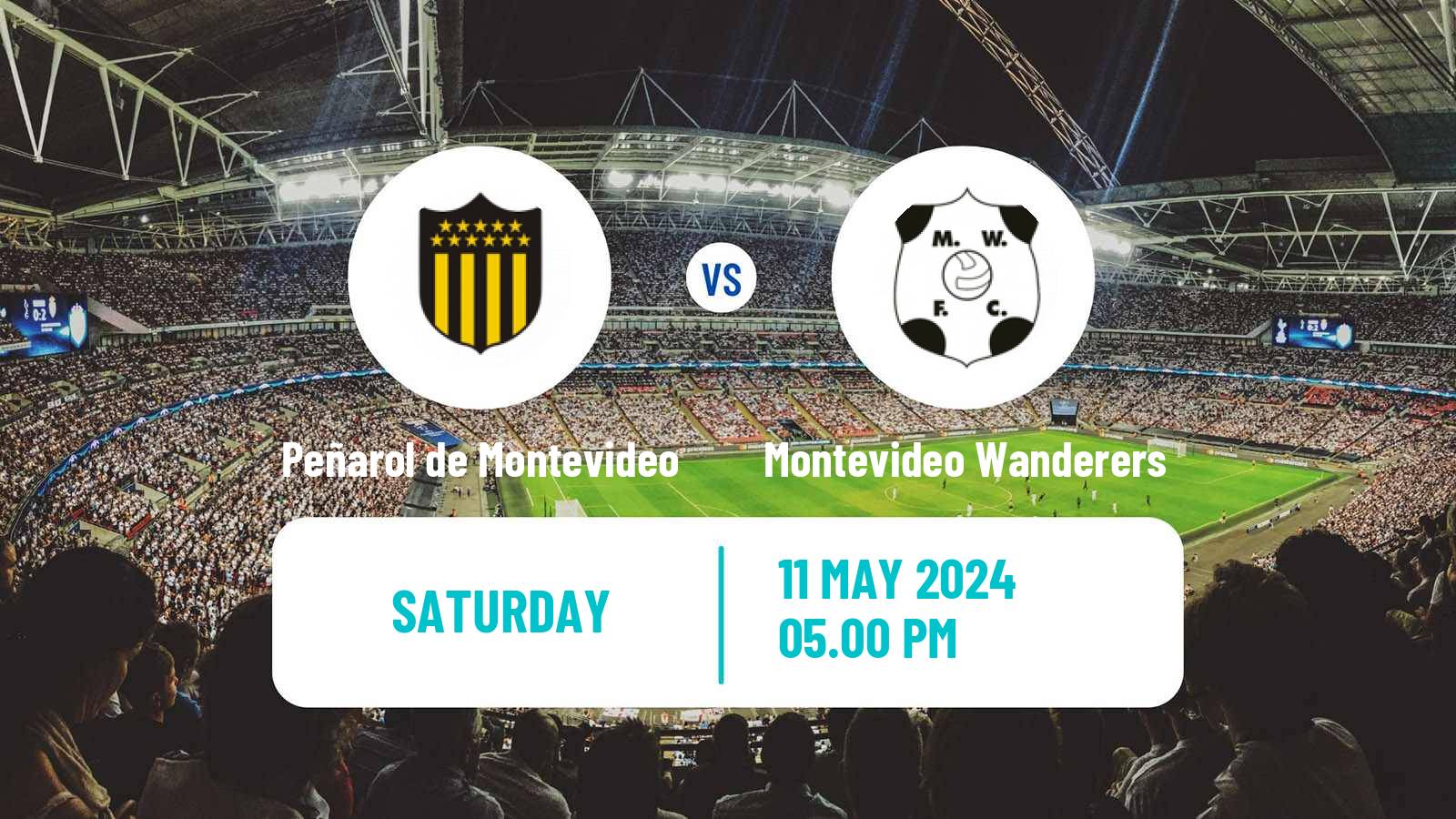 Soccer Uruguayan Primera Division Peñarol de Montevideo - Montevideo Wanderers