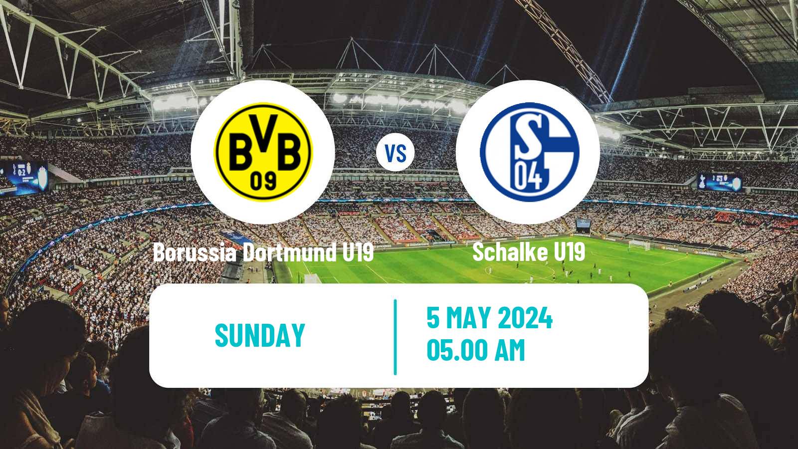 Soccer German Junioren Bundesliga West Borussia Dortmund U19 - Schalke U19