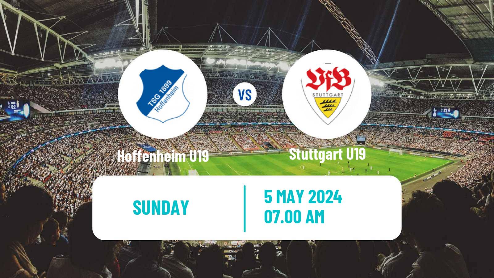 Soccer German Junioren Bundesliga South Hoffenheim U19 - Stuttgart U19