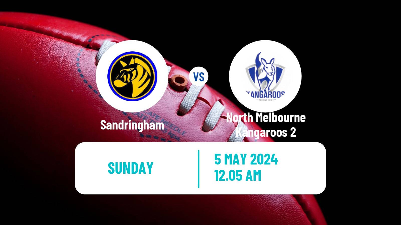 Aussie rules VFL Sandringham - North Melbourne Kangaroos 2