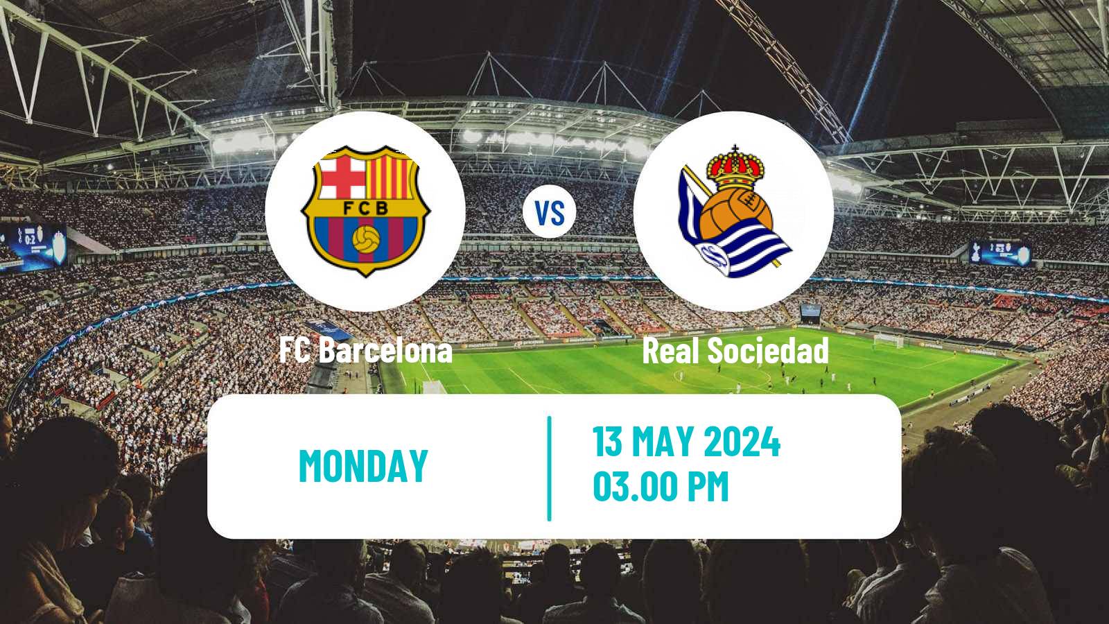Soccer Spanish LaLiga Barcelona - Real Sociedad