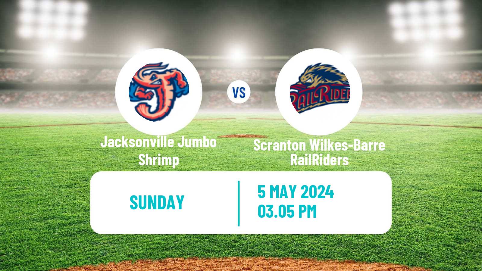 Baseball IL Jacksonville Jumbo Shrimp - Scranton Wilkes-Barre RailRiders
