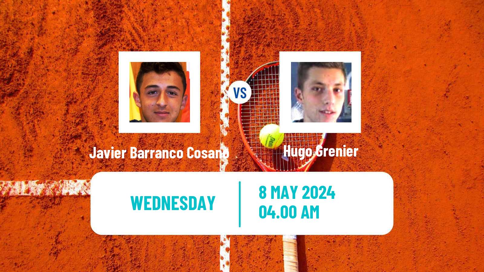 Tennis Prague Challenger Men Javier Barranco Cosano - Hugo Grenier