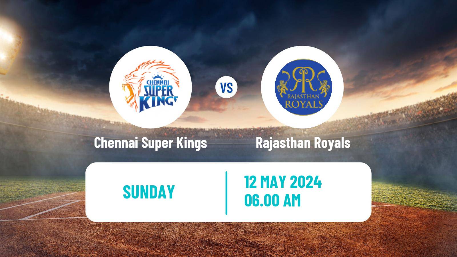 Cricket Indian Premier League Cricket Chennai Super Kings - Rajasthan Royals