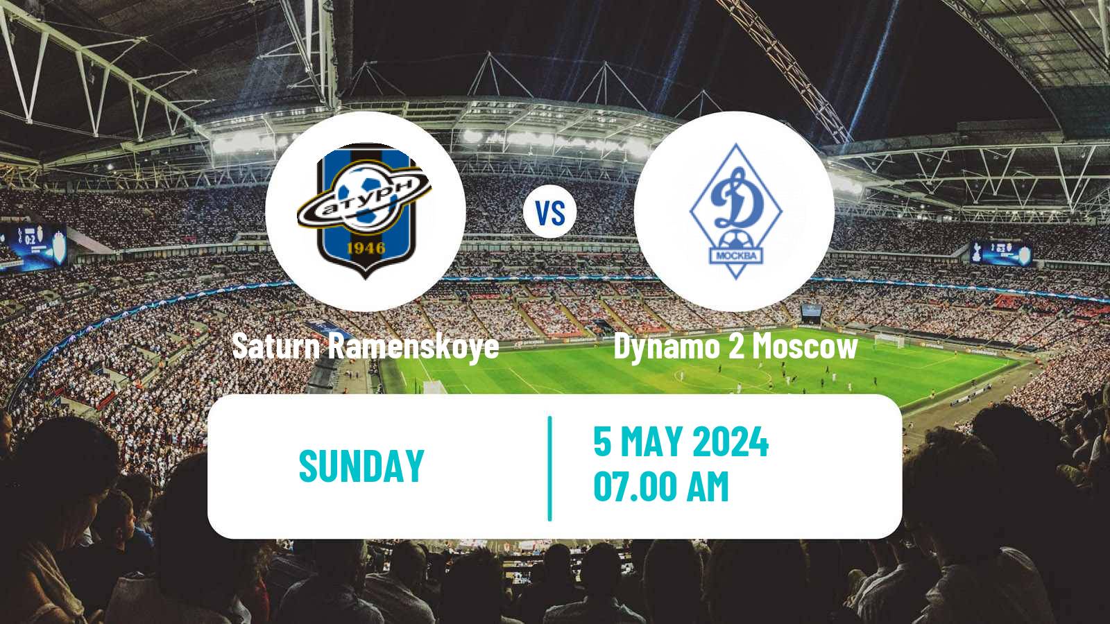 Soccer FNL 2 Division B Group 2 Saturn Ramenskoye - Dynamo 2 Moscow
